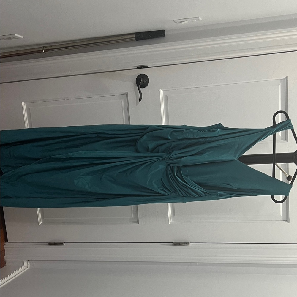 SHEIN Elegant Teal Maxi Dress